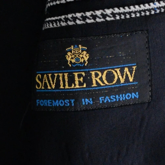 Savile Row 100% Wool Plaid Sport Jacket Blazer ~Grey/Black ~See Measurements Pic - Picture 6 of 16